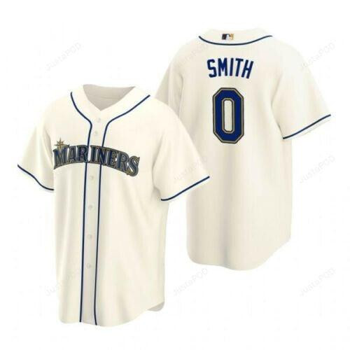 Mallex Smith #0 Seattle Mariners Cream Baseball Tee Jersey Shirt