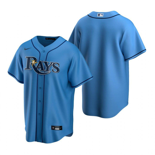 Mens Tampa Bay Rays Mlb Baseball Alternate Light Blue Jersey Gift For Rays Fans