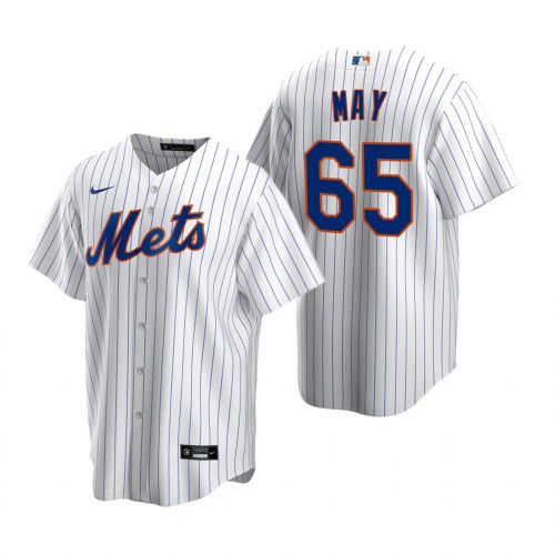 Mens New York Mets #65 Trevor May 2020 Home White Jersey Gift For Mets Fans