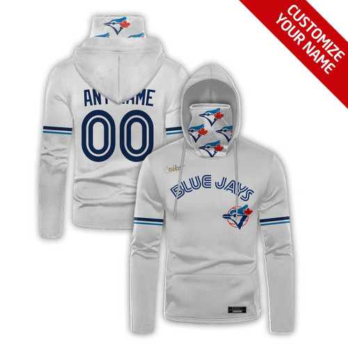 Toronto Blue Jays Mlb Baseball Team Logo White Jersey Style Gift With Custom Number Name For Jays Fans Masked Hoodie
