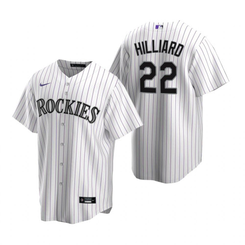 Colorado Rockies #22 Sam Hilliard Collection 2020 Alternate White Jersey Gift For Rockies Fans