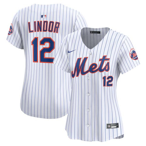 Women's New York Mets Francisco Lindor Nike White Home Limited Jersey