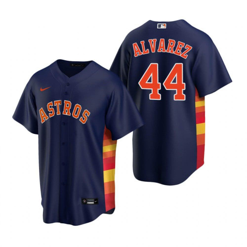 Mens Houston Astros #44 Yordan Alvarez 2020 Alternate Navy Jersey Gift For Astros Fans