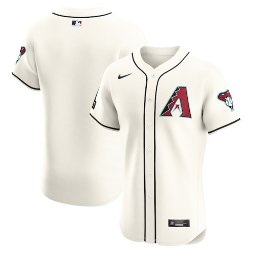Men's Arizona Diamondbacks Nike White Home Elite Patch Jersey