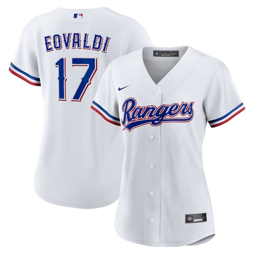 Women's Texas Rangers Nathan Eovaldi Nike White Home Replica Jersey