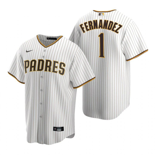 Mens San Diego Padres #1 Tony Fernandez Retired Player White Jersey Gift For Padres Fans