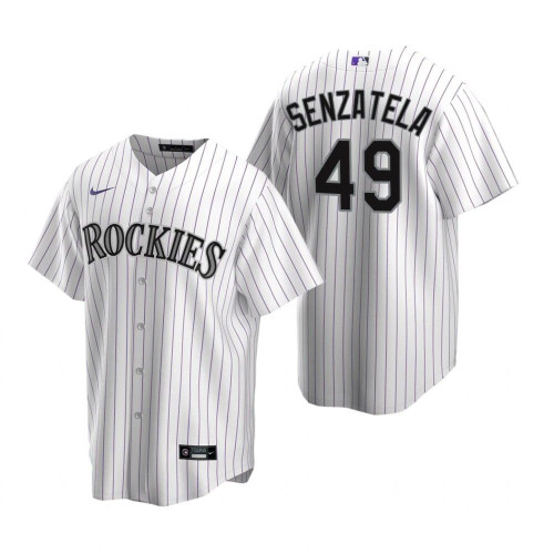 Colorado Rockies #49 Antonio Senzatela Collection 2020 Alternate White Jersey Gift For Rockies Fans