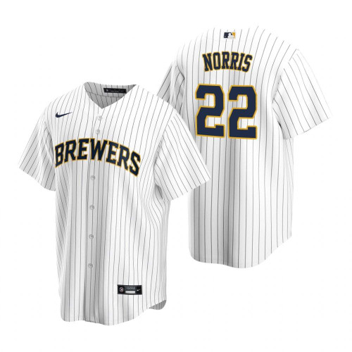 Mens Milwaukee Brewers #22 Daniel Norris 2020 Alternate White Jersey Gift For Brewers Fans