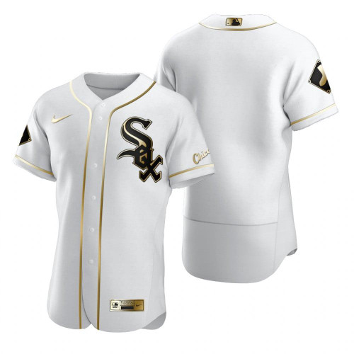 Chicago White Sox Mlb Golden Edition White Jersey Gift For White Sox Fans