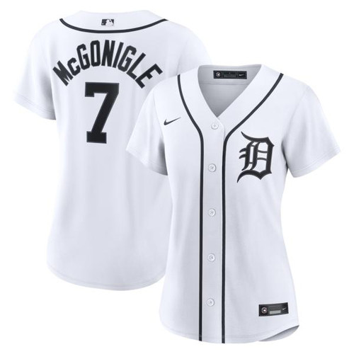 Women's Detroit Tigers Kevin McGonigle Nike White Home Replica Jersey