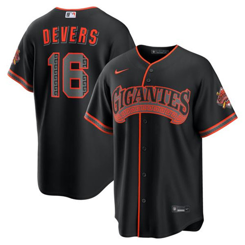 Men's San Francisco Giants Rafael Devers Nike Black Alternate Stadium Jersey