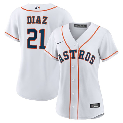 Women's Houston Astros Yainer Diaz Nike White Home Replica Jersey