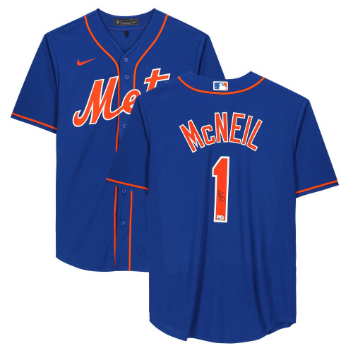 Jeff McNeil New York Mets Fanatics  Autographed #1 Nike Replica Replica Replica Jersey - Royal