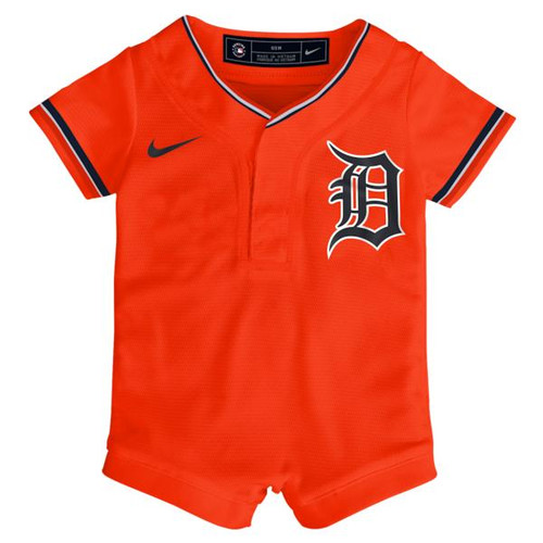 Infant Detroit Tigers Nike Orange Alternate Replica Romper Jersey