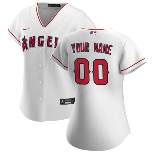 Los Angeles Angels Nike Replica Replica Women's Home Replica Custom Jersey - White