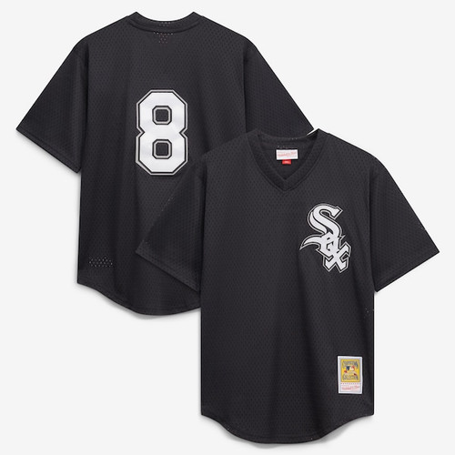 Youth Chicago White Sox Bo Jackson Mitchell & Ness Black Cooperstown Collection Mesh Batting Practice Jersey