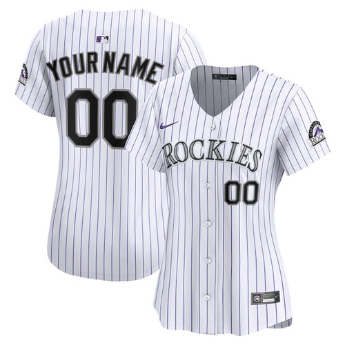 Women's Colorado Rockies Nike White Home Limited Custom Jersey