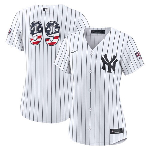 Women's New York Yankees Aaron Judge Nike White USA 250 Fourth of July Home Stadium Jersey