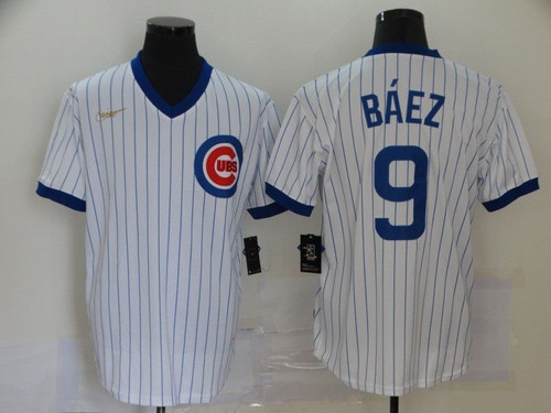 Chicago Cubs Javier Baez #9 2020 Mlb White Jersey