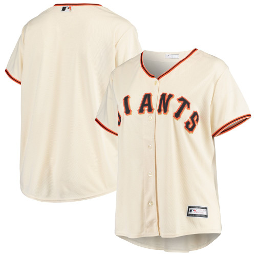 WomenS Cream San Francisco Giants Plus Size Home Replica Team Jersey