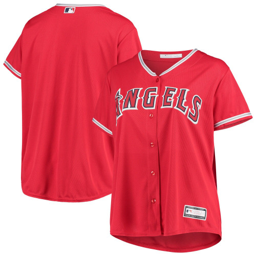 WomenS Red Los Angeles Angels Plus Size Alternate Replica Team Jersey