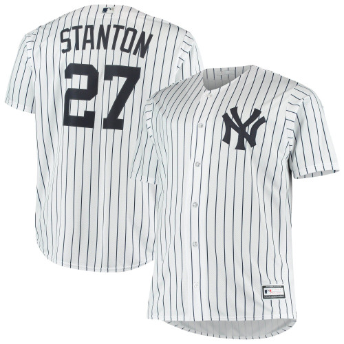 MenS Giancarlo Stanton White New York Yankees Big & Tall Replica Player Jersey