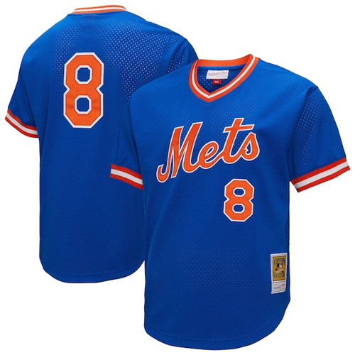 Men's New York Mets Gary Carter Mitchell & Ness Royal Big & Tall Cooperstown Collection Mesh Batting Practice Jersey