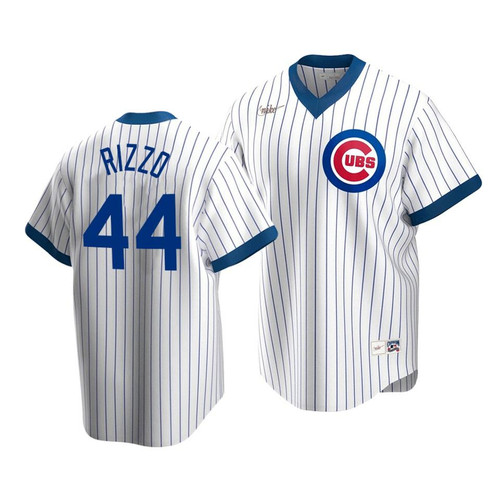 MenS Chicago Cubs Anthony Rizzo #44 Cooperstown Collection White Home Jersey