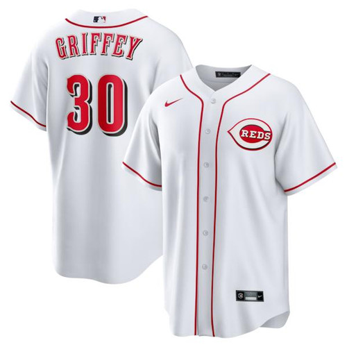 Men's Cincinnati Reds Ken Griffey Jr. Nike White Home Retired Player Replica Jersey
