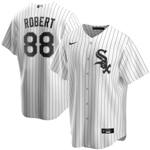 MenS Chicago White Sox Luis Robert White Player Name Baseball Jersey Mlb Baseball Jersey115
