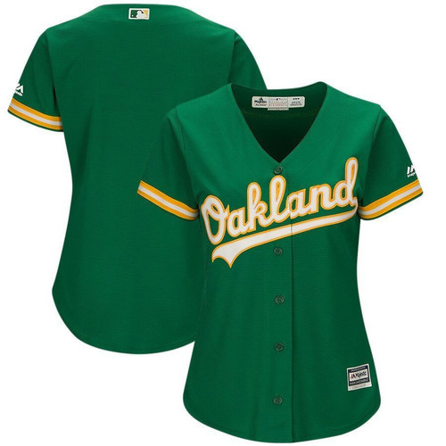 Oakland Athletics Majestic Womens Cool Base Team Jersey Kelly Green 2019