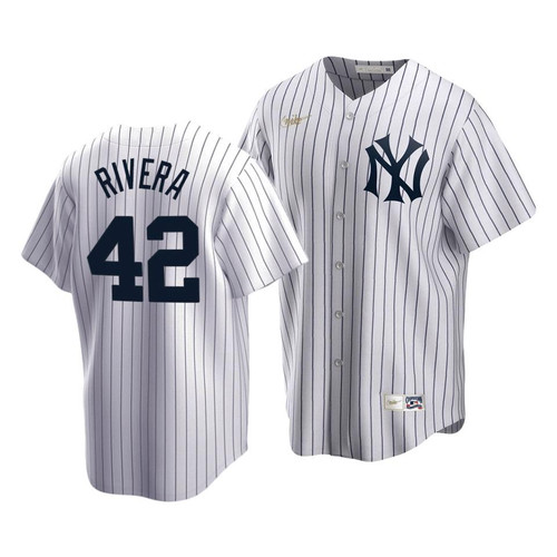 MenS New York Yankees Mariano Rivera #42 Cooperstown Collection White Home Jersey
