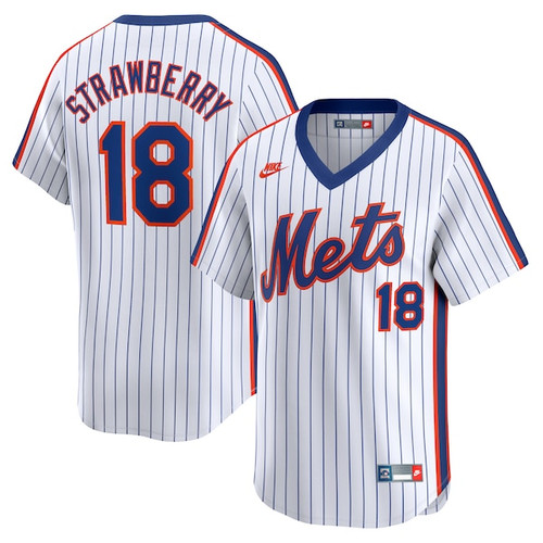 Men's New York Mets Darryl Strawberry Nike Navy Throwback Cooperstown Limited Jersey