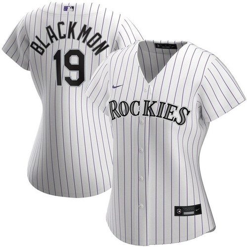 Colorado Rockies Charlie Blackmon #19 2020 Mlb Womens White Stripe Lines Jersey