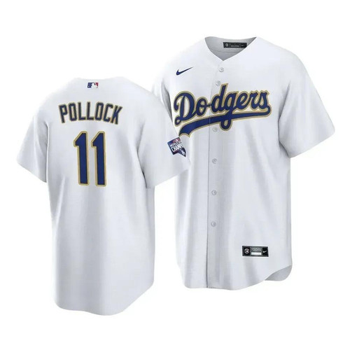 Los Angeles Dodgers A.J. Pollock #11 2021 Gold Program Jersey
