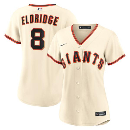 Women's San Francisco Giants Bryce Eldridge Nike Cream Home Replica Jersey