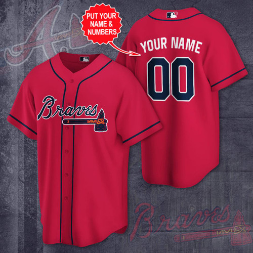 [Custom name] Atlanta Braves All Over Print Baseball Jersey for Fans