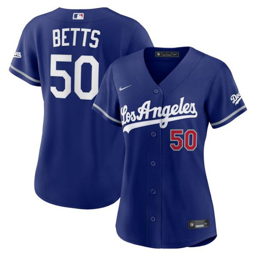 Women's Los Angeles Dodgers Mookie Betts Nike Royal Alternate Stadium Jersey