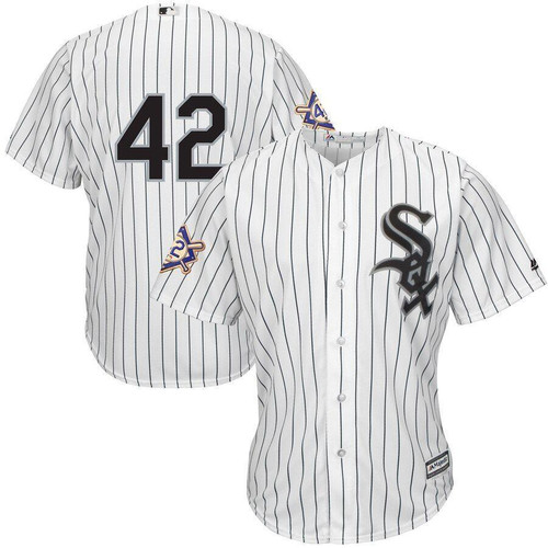 Chicago White Sox Majestic 2019 Jackie Robinson Day Official Cool Base Jersey White 2019