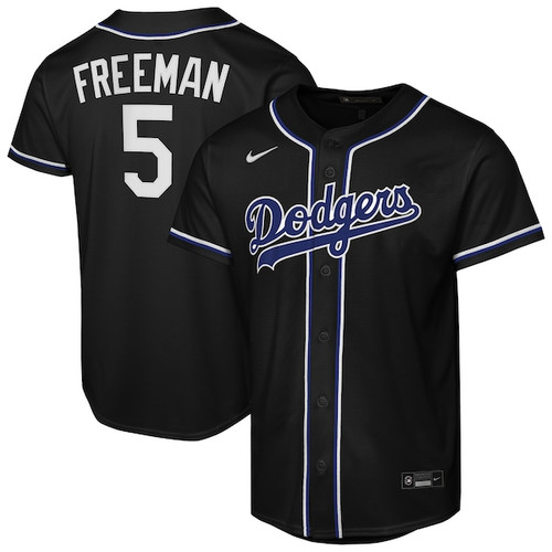 Youth Los Angeles Dodgers Freddie Freeman Nike Black Fashion Replica Player Jersey