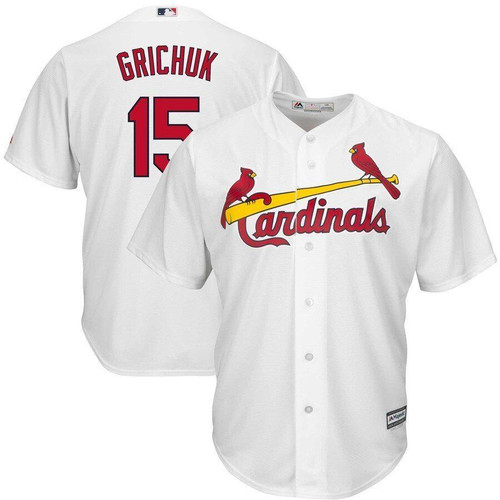 Randal Grichuk St. Louis Cardinals Majestic Cool Base Home Player Jersey White 2019