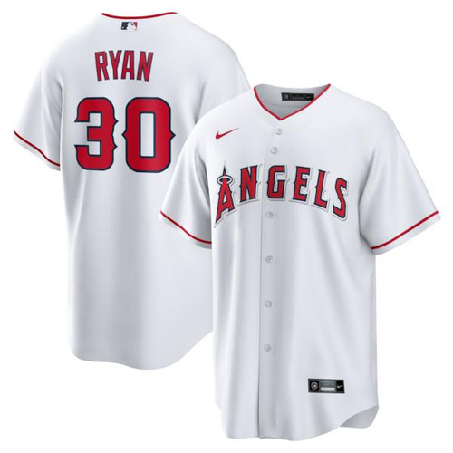 Men's Los Angeles Angels Nolan Ryan Nike White Home Retired Player Replica Jersey