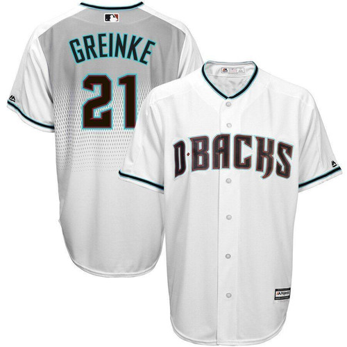 Zack Greinke Arizona Diamondbacks Majestic Home Cool Base Player Jersey White/Teal 2019
