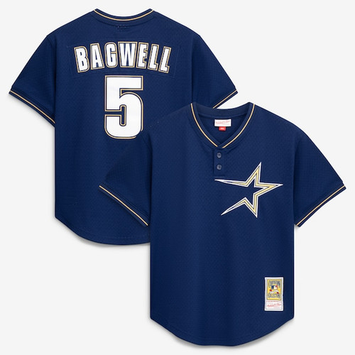 Men's Houston Astros Jeff Bagwell Mitchell & Ness Navy  Batting Practice Jersey