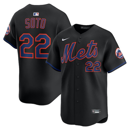 Men's New York Mets Juan Soto Nike Black Alternate Limited Player Jersey