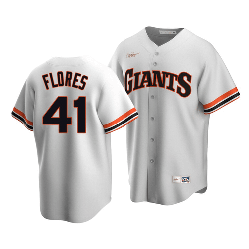 Men'S San Francisco Giants Wilmer Flores #41 Cooperstown Collection White Home Jersey