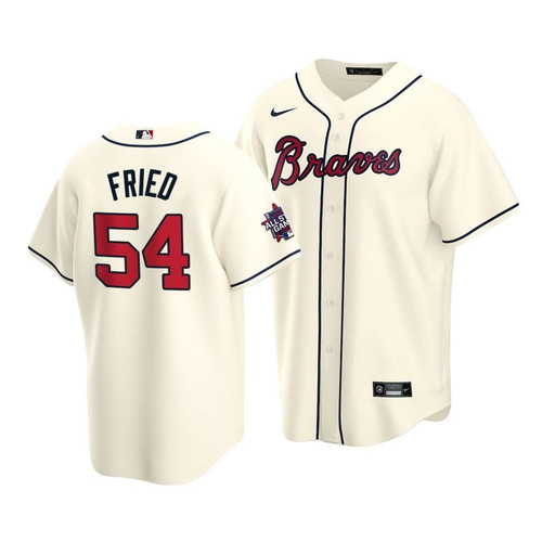 Atlanta Braves Max Fried #54 2021 Mlb All-Star Game Patch Jersey Cream