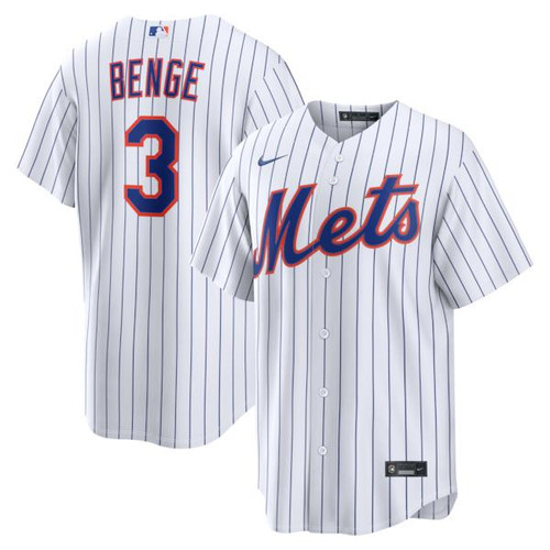 Men's New York Mets Carson Benge Nike White Home Replica Jersey