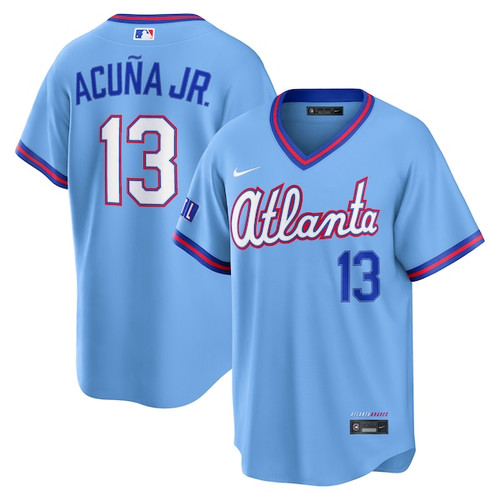 Men's Atlanta Braves Ronald Acuña Jr. Nike Powder Blue 2026 City Connect Stadium Jersey