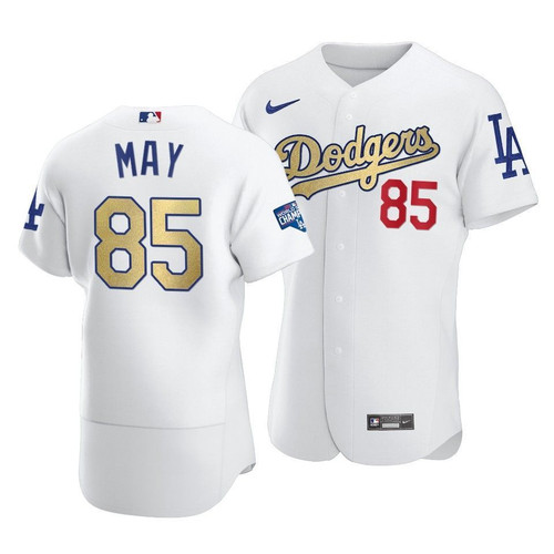 Los Angeles Dodgers Dustin May #85 2021 Gold Men Program Jersey